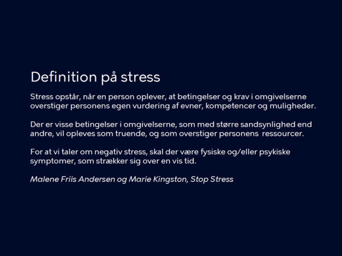Definition på stress