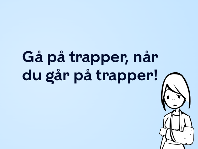 Illustration til ny e-læringskursus om fald på trapper | Arbejdsmiljø København